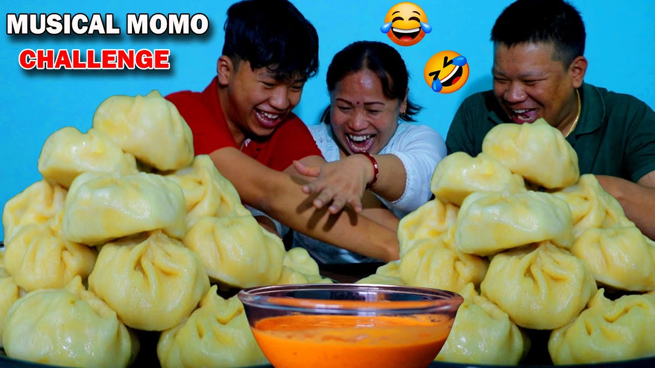MUSICAL MOMO 🥟 EATING CHALLENGE 😂🤣 FUNNY GAME WITH FAMILY @tham_thapa