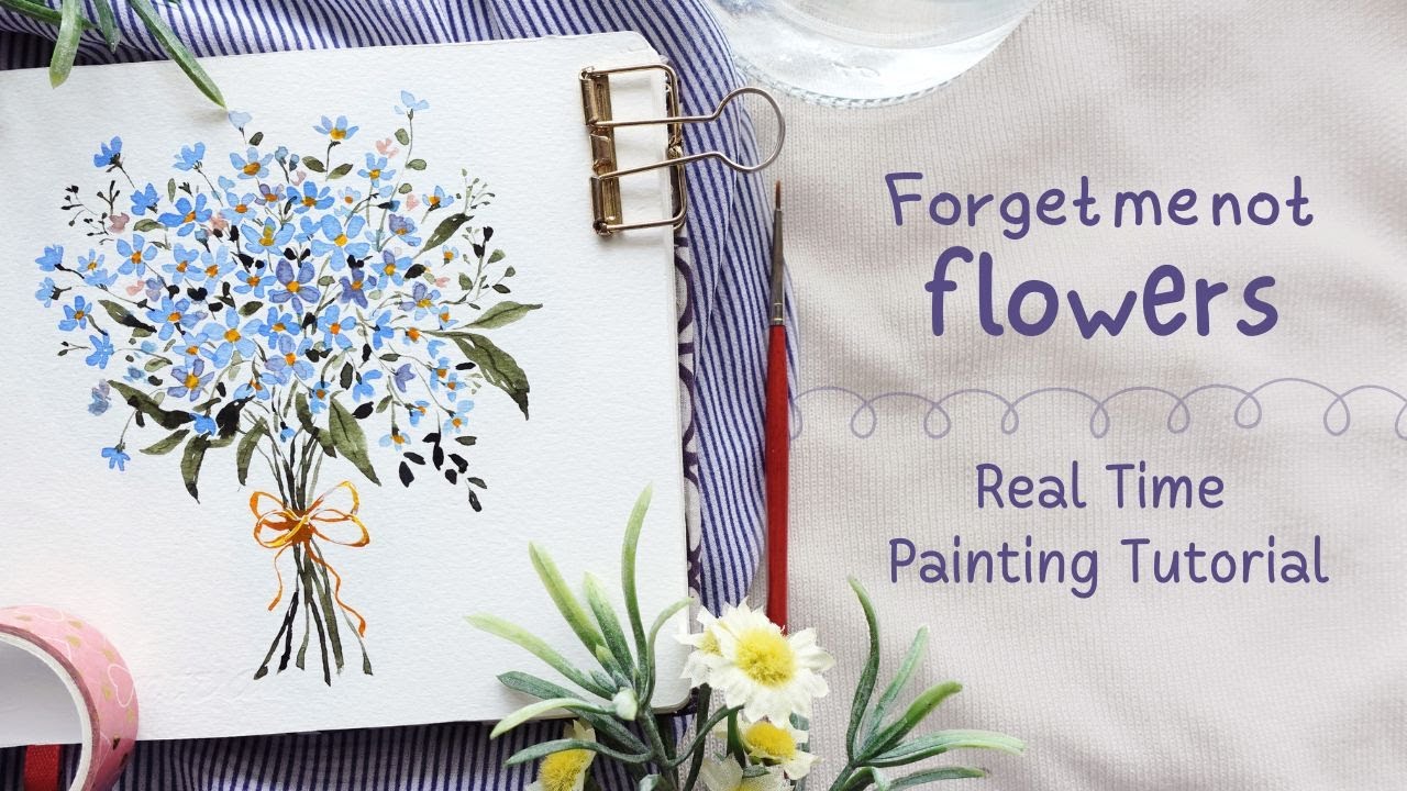 Beginner friendly floral bouquet: Real Time Painting Tutorial