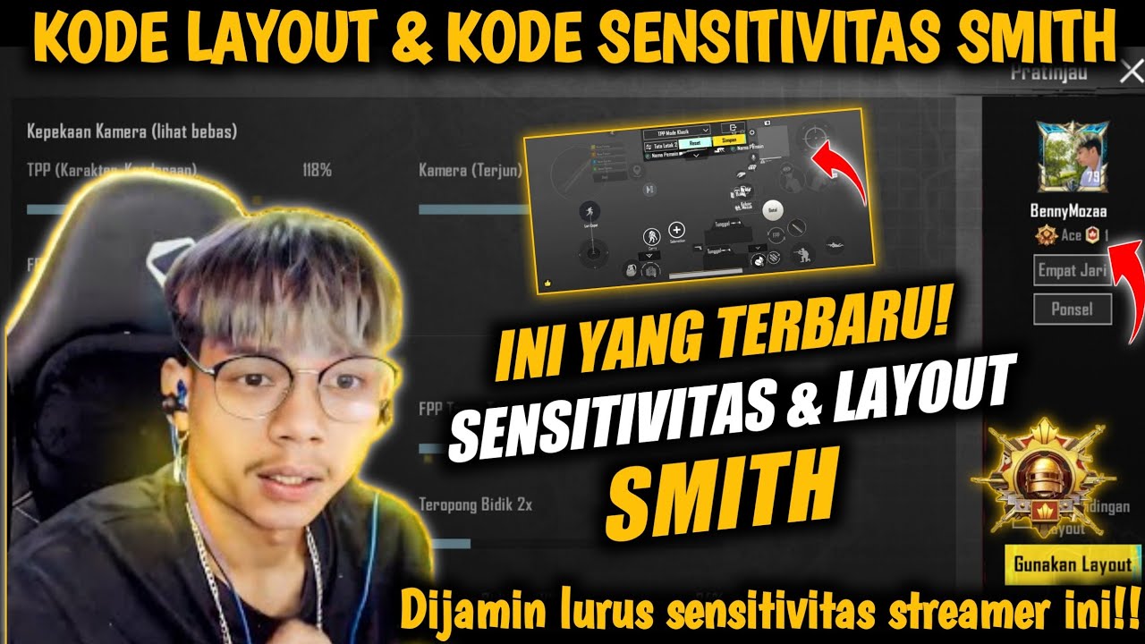 Terbaru 🔥Sensitivitas Terbaik PUBG Mobile | Sensitivitas Smith Terbaru 2022 + Kode Layout PUBG