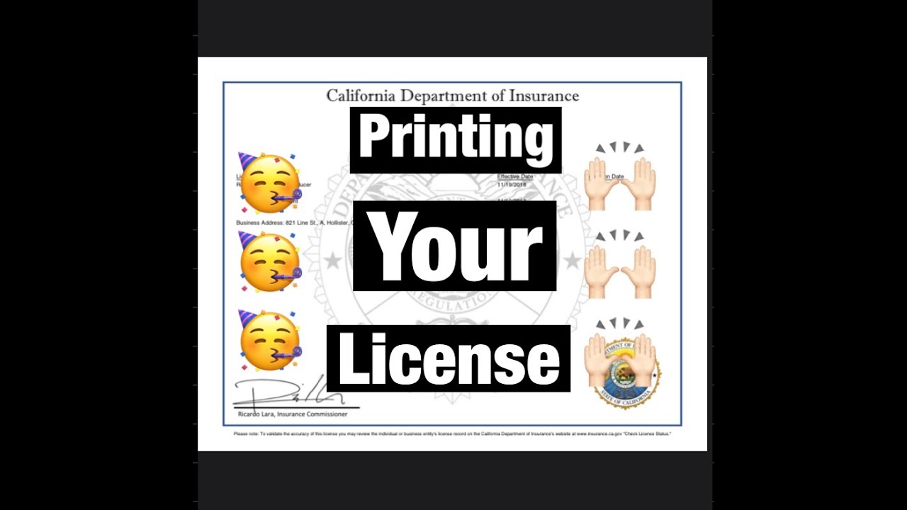 How to print your license