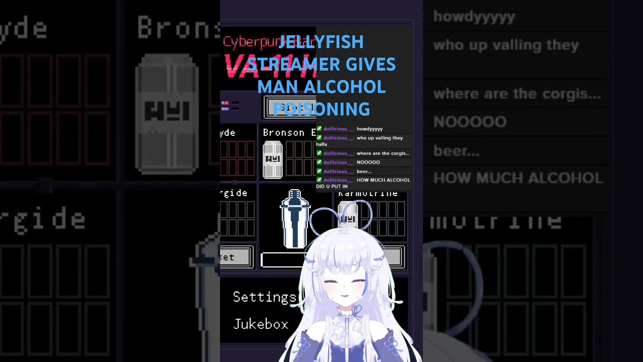 JELLYFISH VTUBER GIVES MAN ALCOHOL POISONING #gaming #visualnovel #vallhalla #vtuber