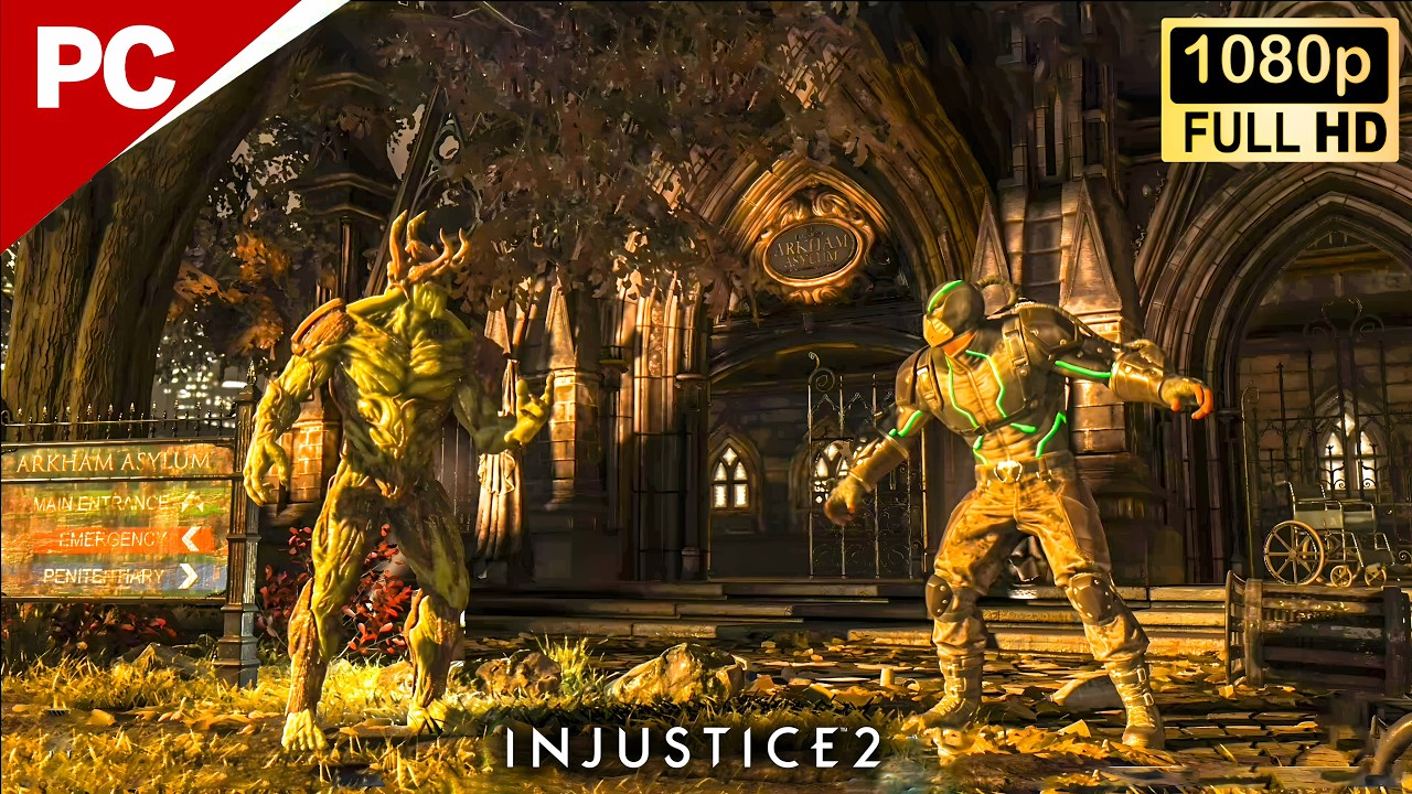Injustice 2 | Swamp Thing vs Bane & Scarecrow | PC Gameplay