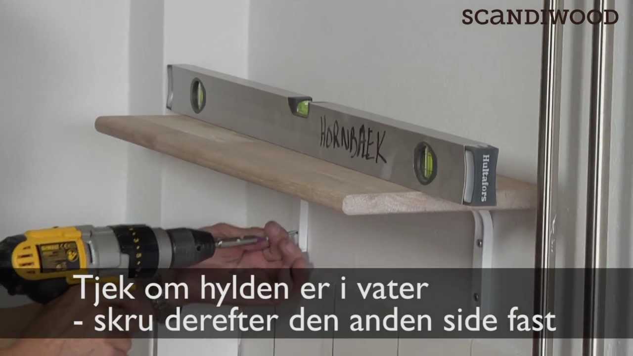 Montering af hylde