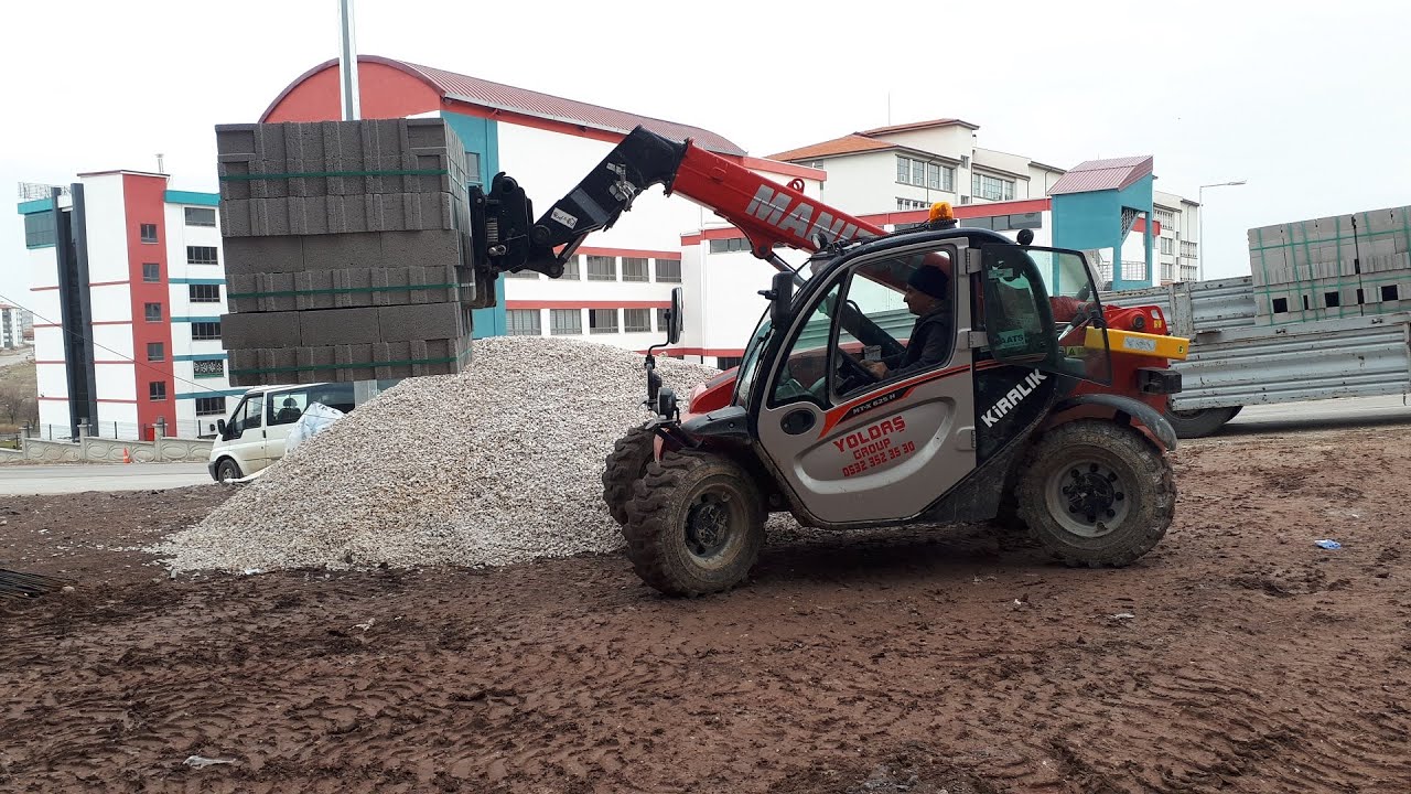Manitou Tırdan Bims indirip Kata Nasıl Verilir
