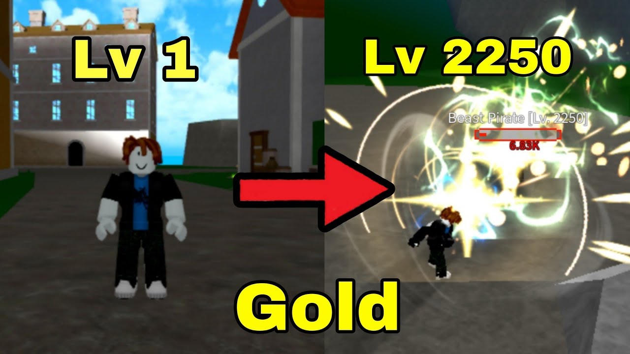 Noob To Pro With Gold Fruit (1 - 2250) | King Legacy