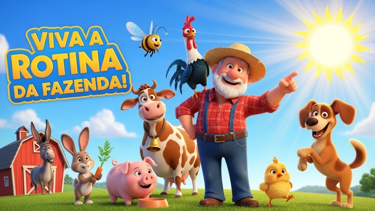BOM DIA, SOL! A Rotina Mais Animada da Fazendinha do Vovô João!