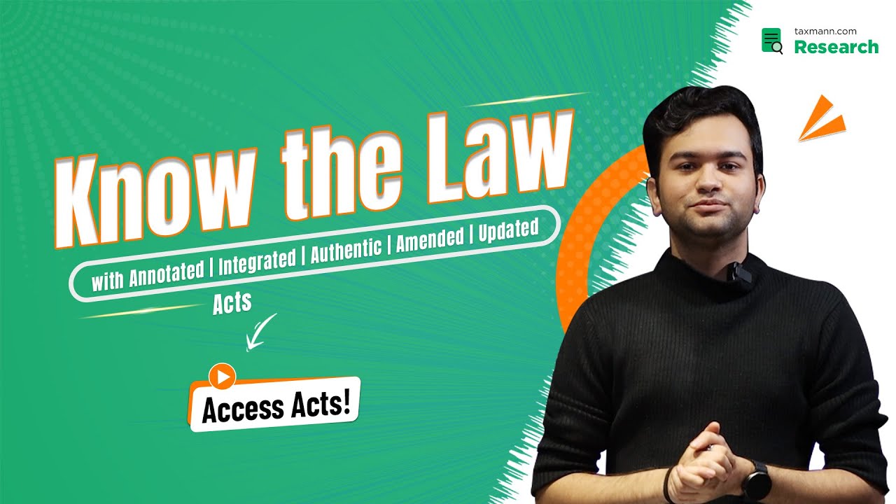 Your Essential Guide to Acts and Amendments on Taxmann.com | Research