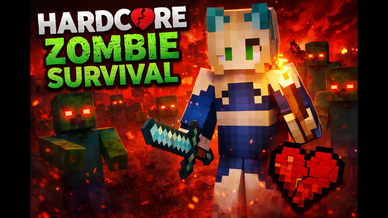 Couple Plays: HARDCORE Minecraft with Cursed Walking Mod (Twitch VOD)