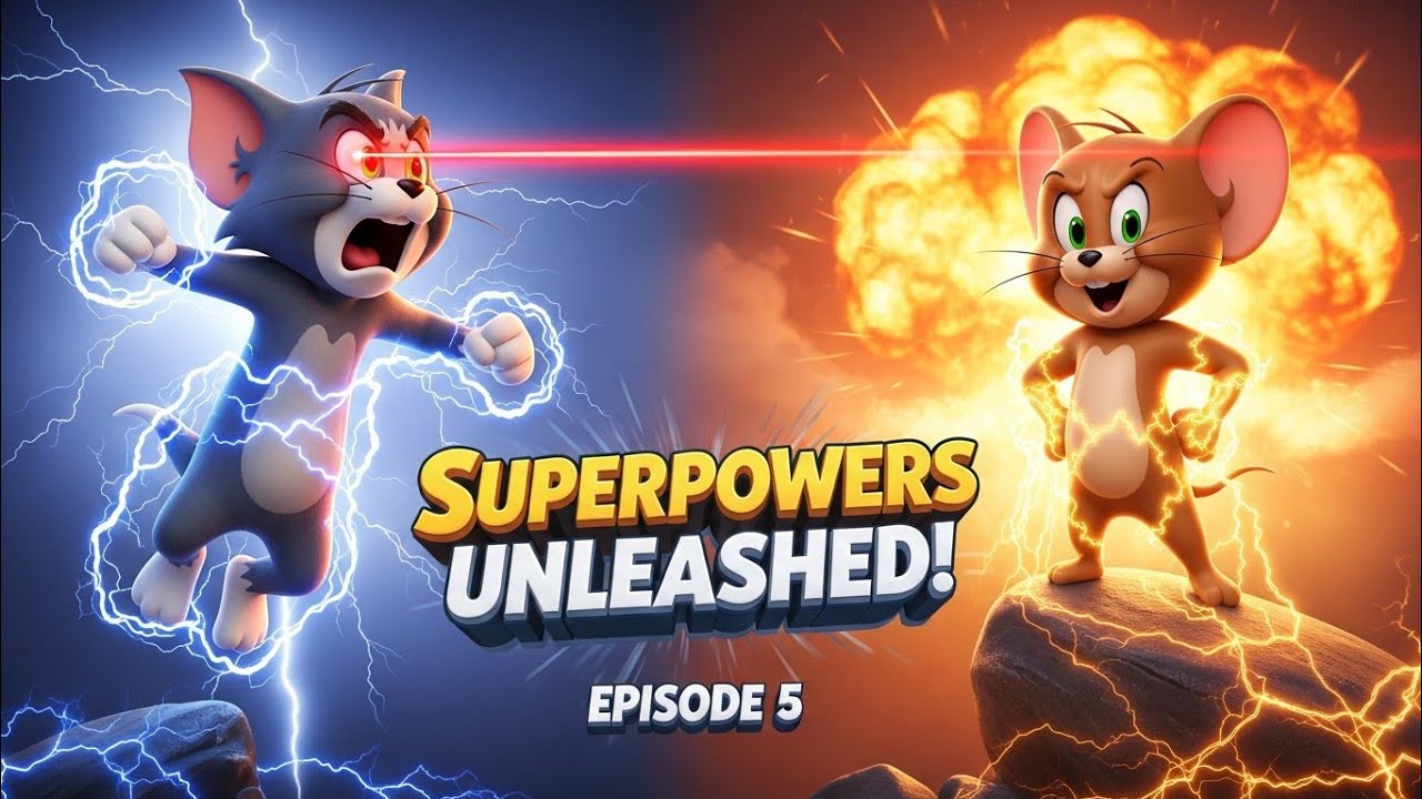 Tom & Jerry Have SUPERPOWERS! ⚡ EPISODE 5 | 3D Cartoon Action & Funny Chase