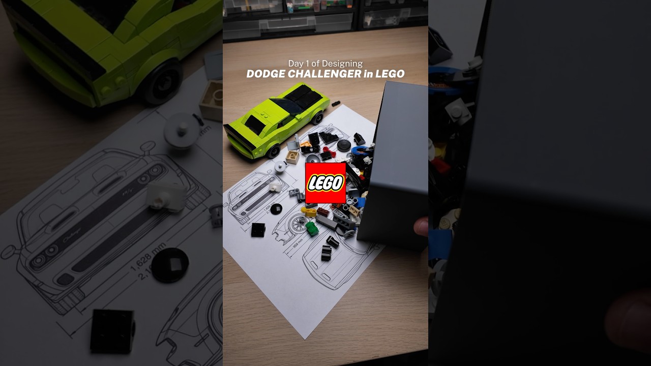 День 1: проектирую Dodge Challenger из Lego! #moc #lego #dodgechallenger
