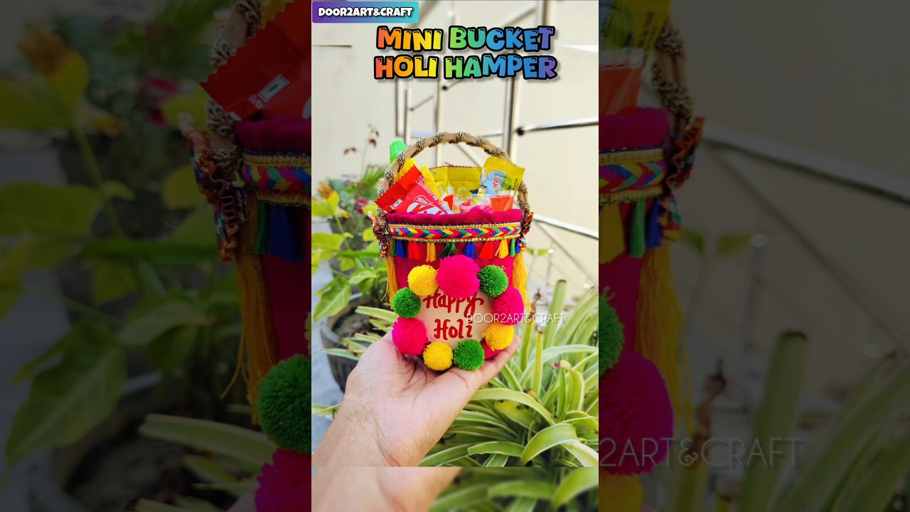 DIY Mini Bucket Holi Hamper 🌈❤️ | Easy & Fun Holi Gift Idea! 🎨✨