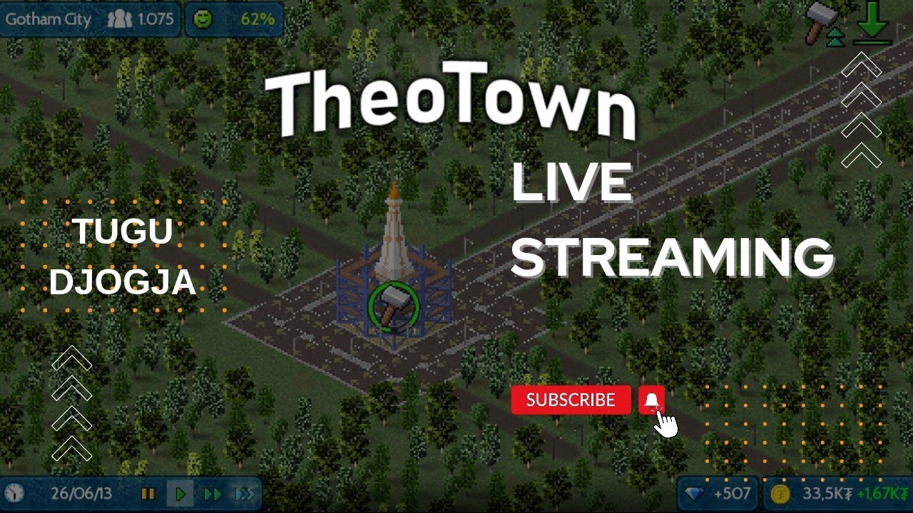 🔴LIVE! Play TheoTown : Kita Bangun Tugu Golong Gilig Jogja - Part 11