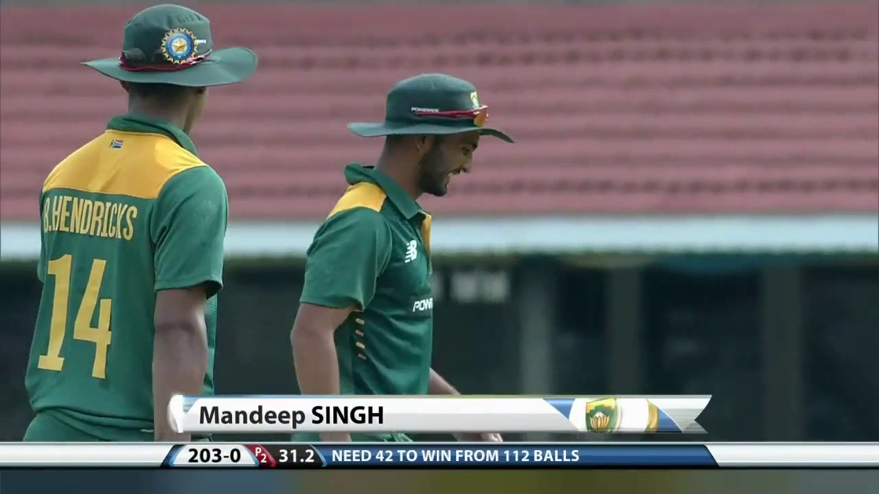 MANDEEP SINGH FIELDING FOR SOUTH AFRICA AGAINST INDIA!!!!! RARE VIDEO!!!!!