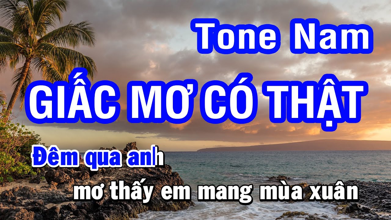 Karaoke Giấc Mơ Có Thật - Lệ Quyên | Tone Nam | Nhan KTV
