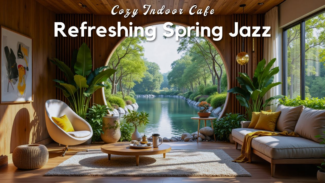 Refreshing Spring Jazz   Smooth Jazz in a Tranquil Living Room for Stress Relief & Focus