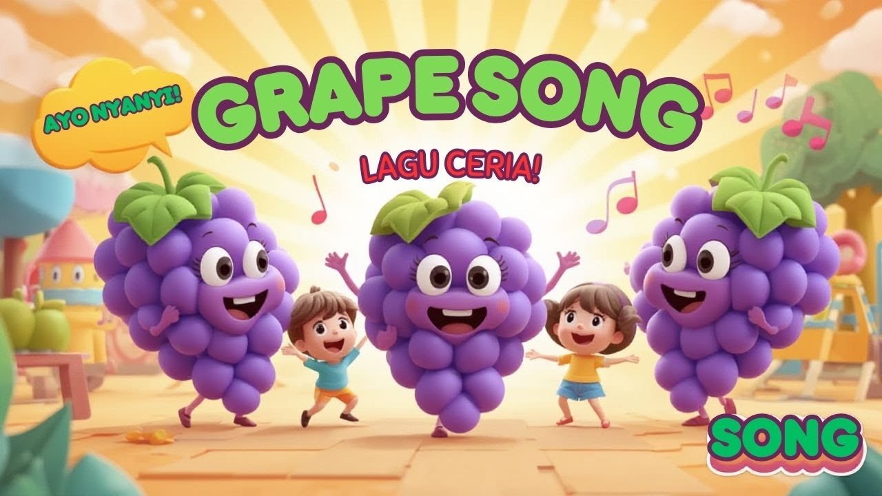 Grape Song 🍇 | Lagu Anak Anggur | Lagu Buah Indonesia