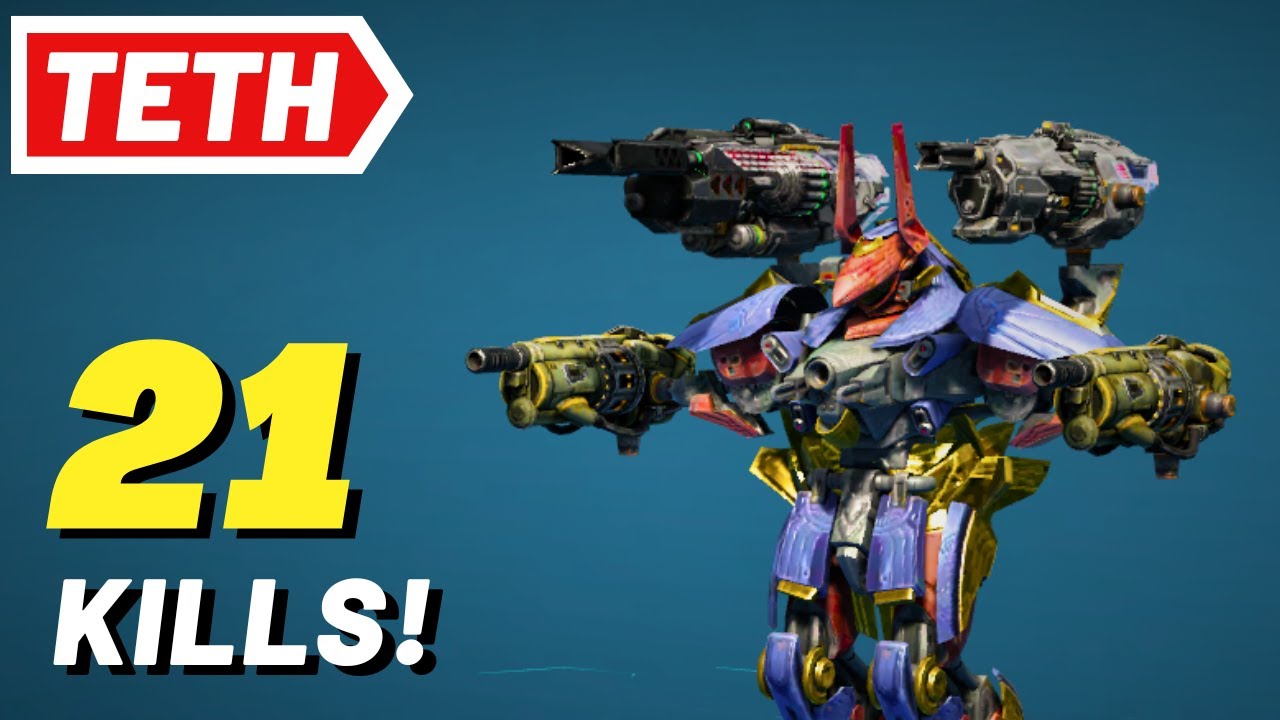 Teth with Hammer, Mace & Cudgel - War Robots Gameplay (No Commentary) WR F2P