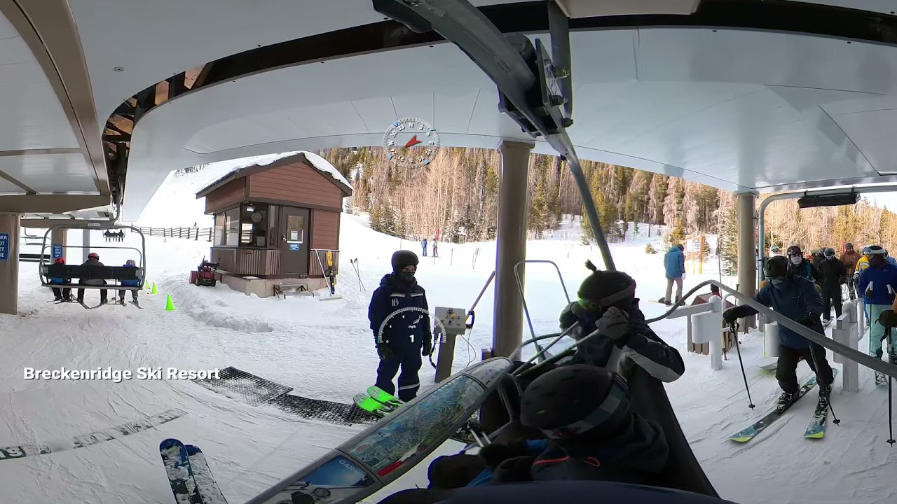 Ride Breck's Peak 8 SuperConnect ski lift with 360 camera video & gauges!