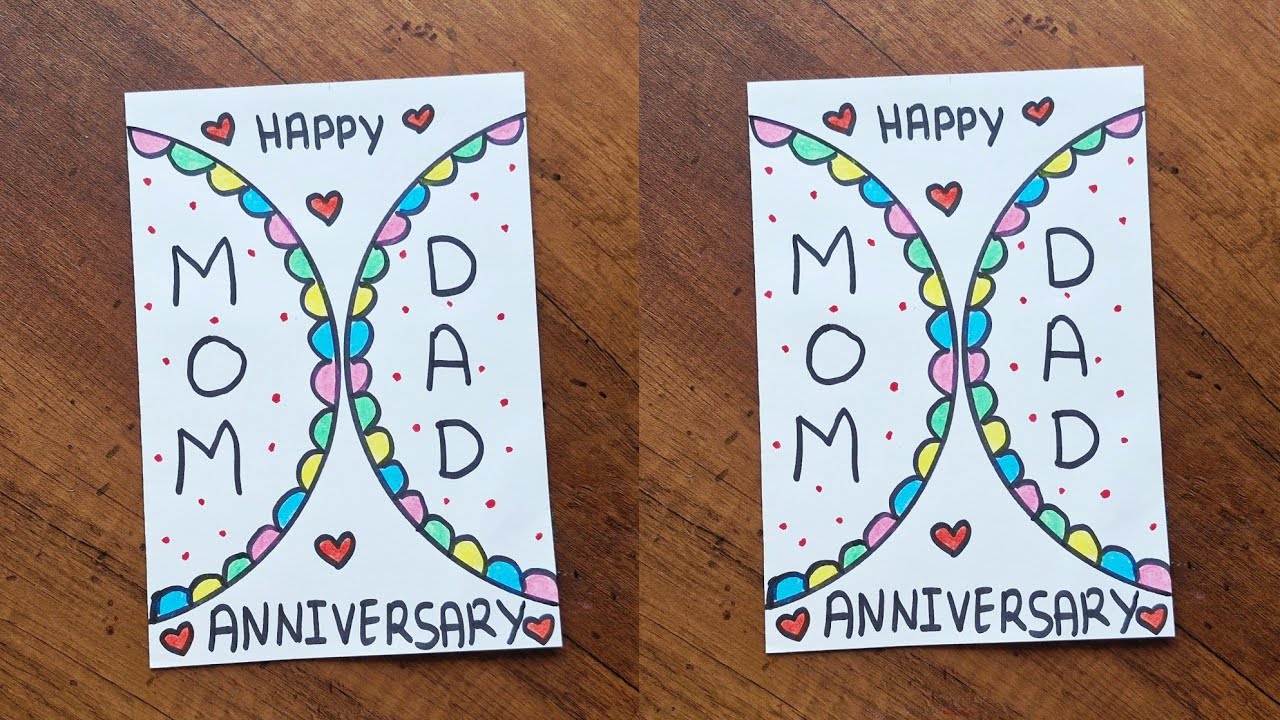 Wedding anniversary card #parents #grandparents #mom #dad #viral #diy #trending