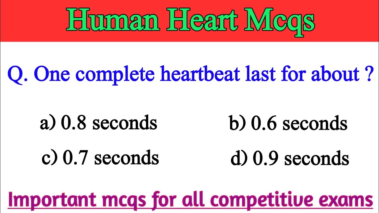 Human heart mcqs | Heart mcqs | Heart mcqs with answers | Heart mcqs for neet