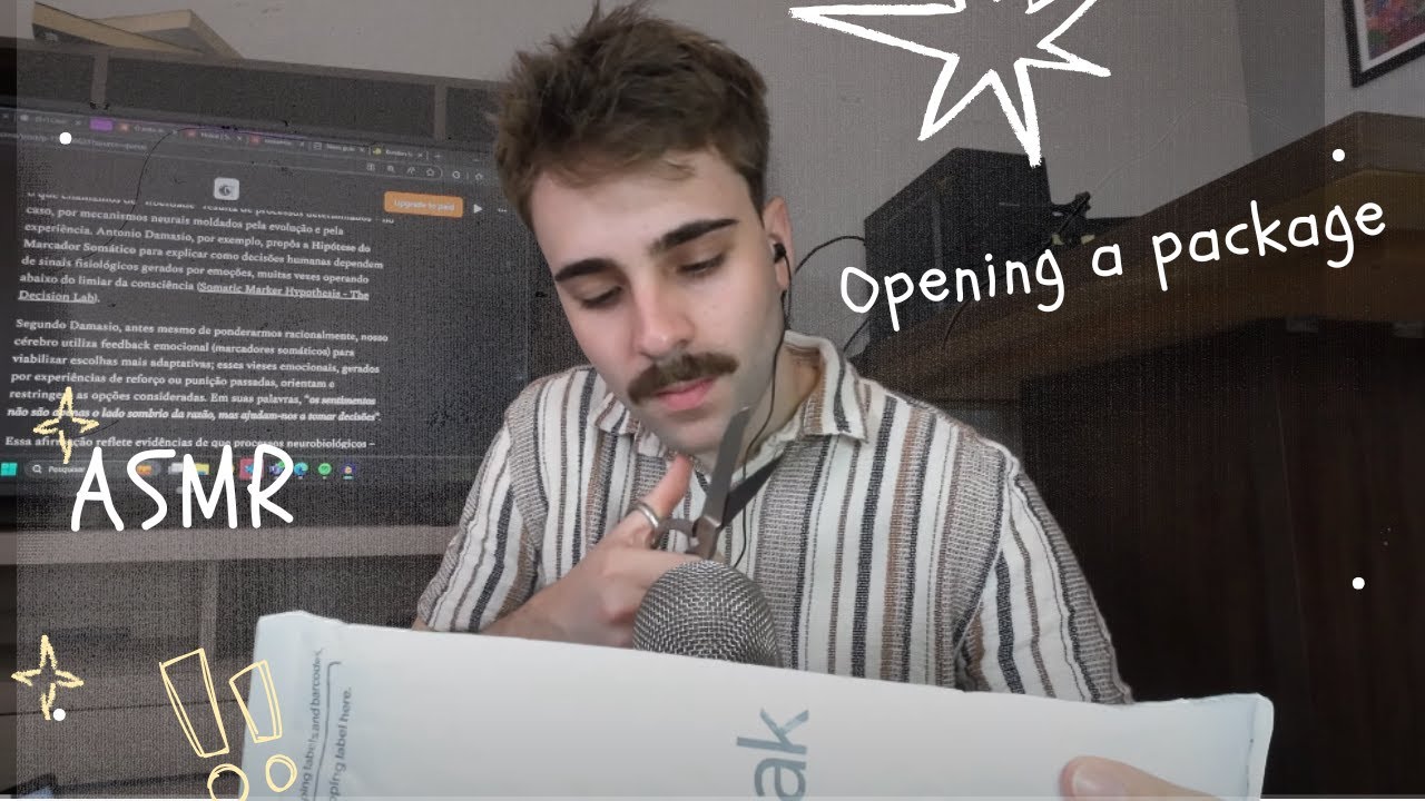 Opening a package (ASMR)