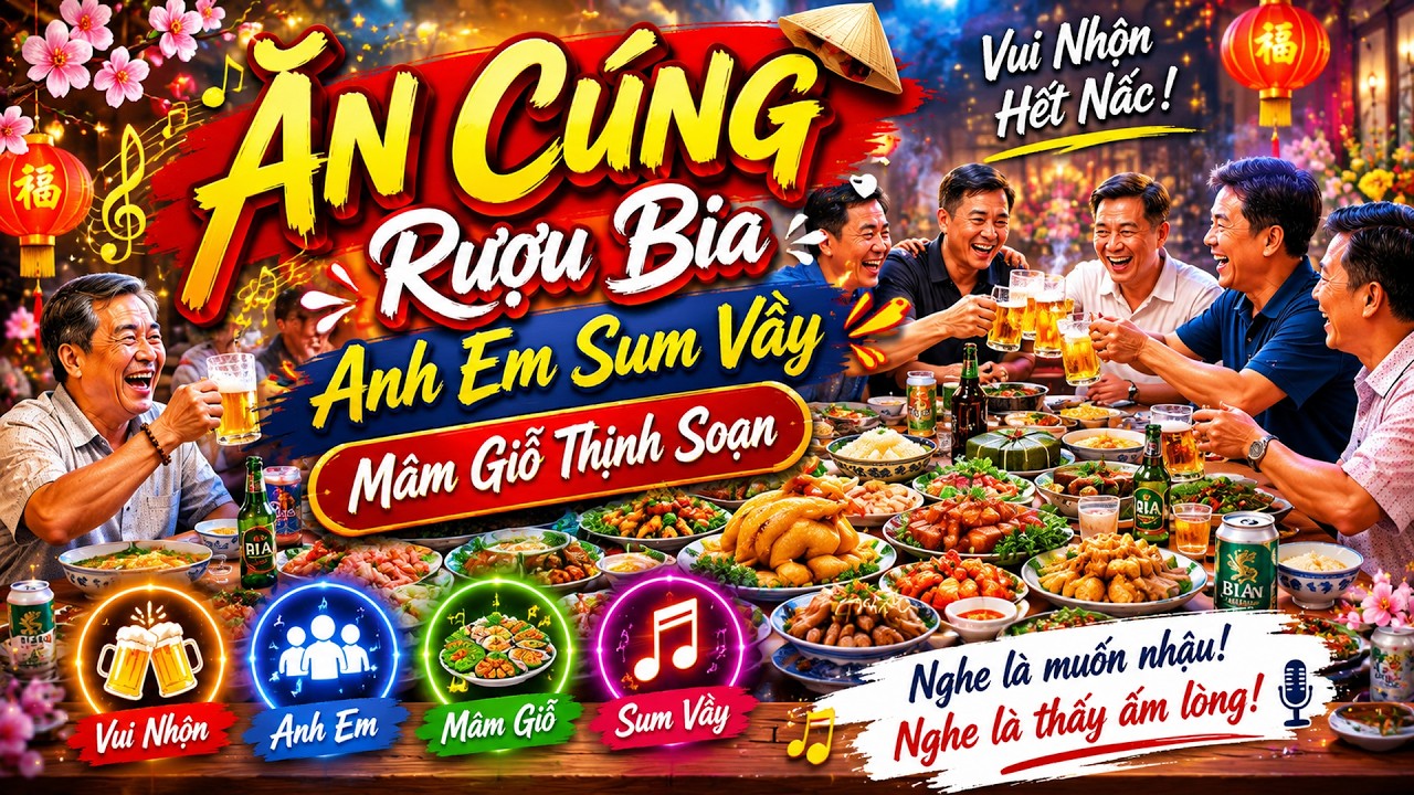Bài Hát Vui Nhộn Ăn Cúng – Rượu Bia, Anh Em Sum Vầy, Mâm Giỗ Thịnh Soạn
