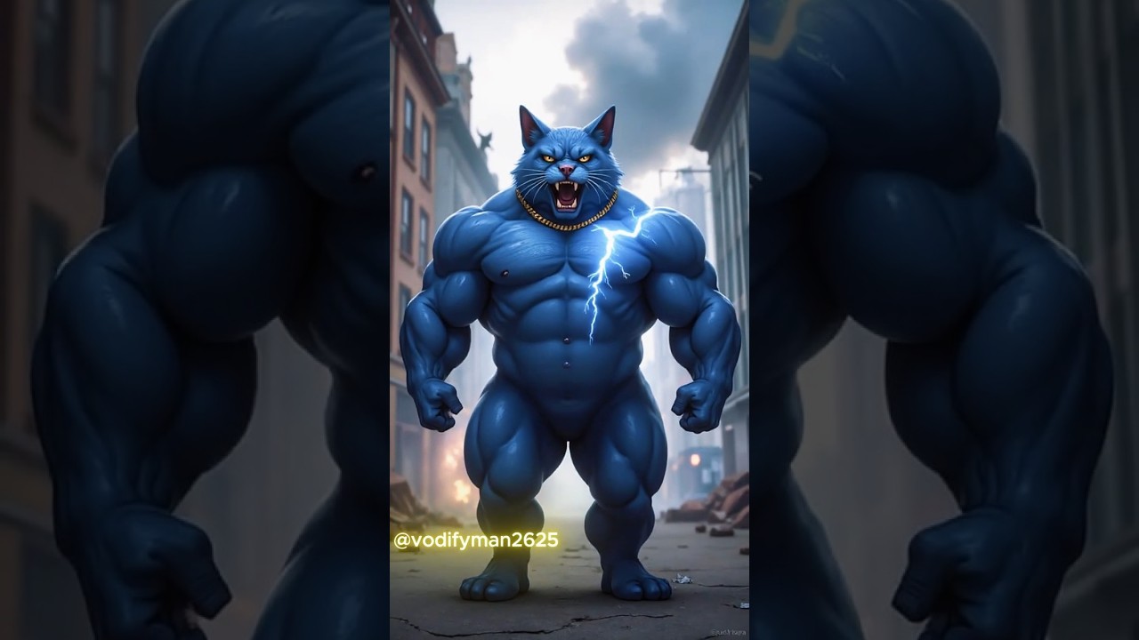 🌟🐲 THE MONSTER GOATZEELA🐉🔥 #cat #animisme #cartoon #monster #fight #godzilla  #catcartoon #funny