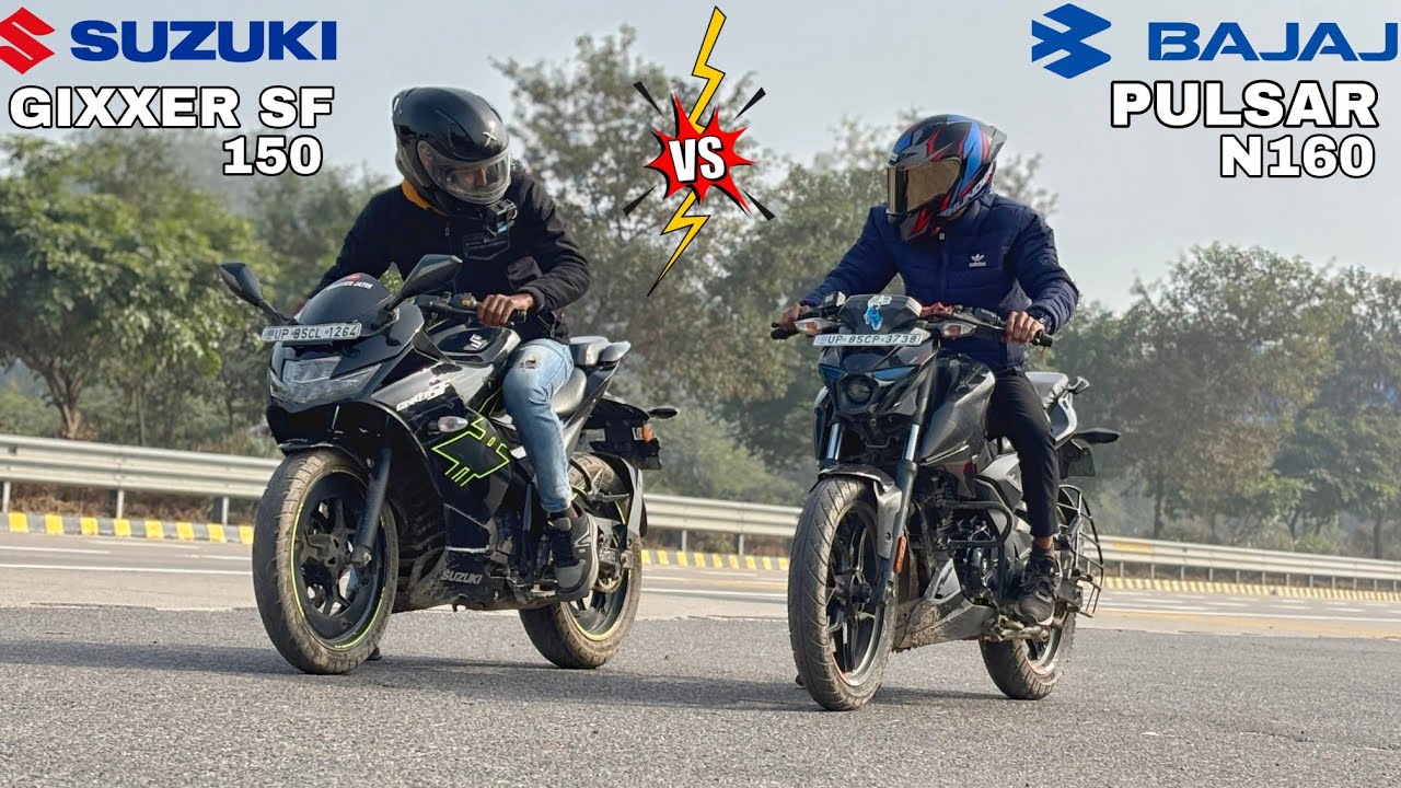 SUZUKI GIXXER SF 150 VS BAJAJ PULSAR N160 || DRAG RACE || @DRAGGER_JATIN