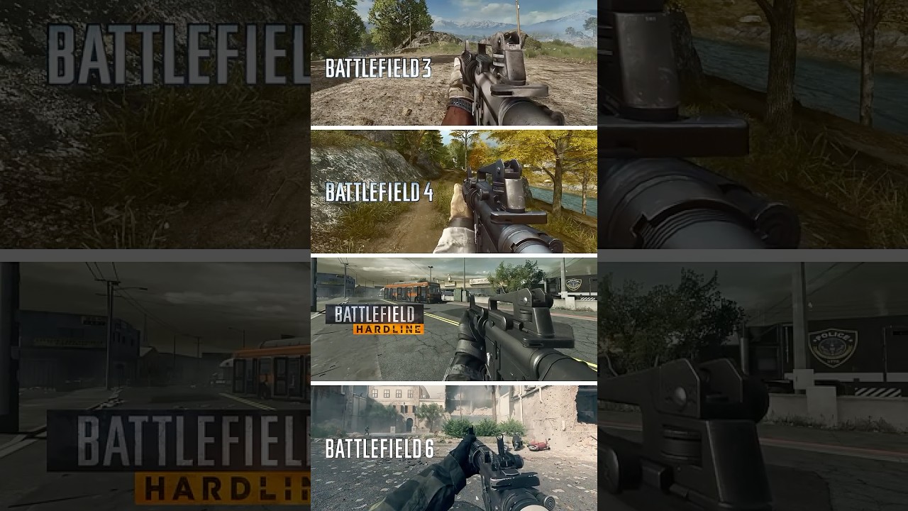 M4 Compared between #battlefield3 #battlefield4 #battlefieldhardline #battlefield6