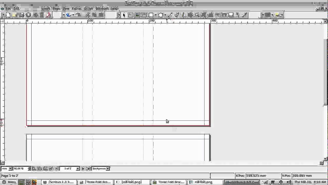 Scribus Video Tutorial - Part 5 - Three fold Brochure 1 of 4 - Laying Out and Layers