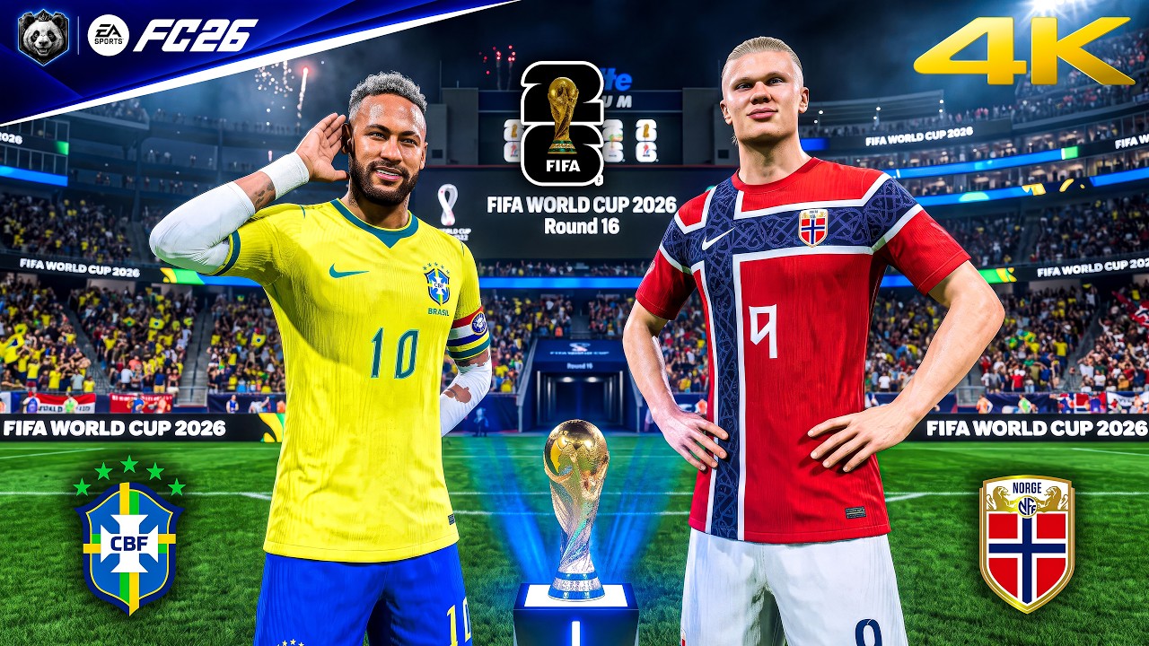 FC 26 &mdash; Бразилия против Норвегии &mdash; Чемпионат мира по футболу 2026, 1/8 финала, полный матч | PS5&trade;...