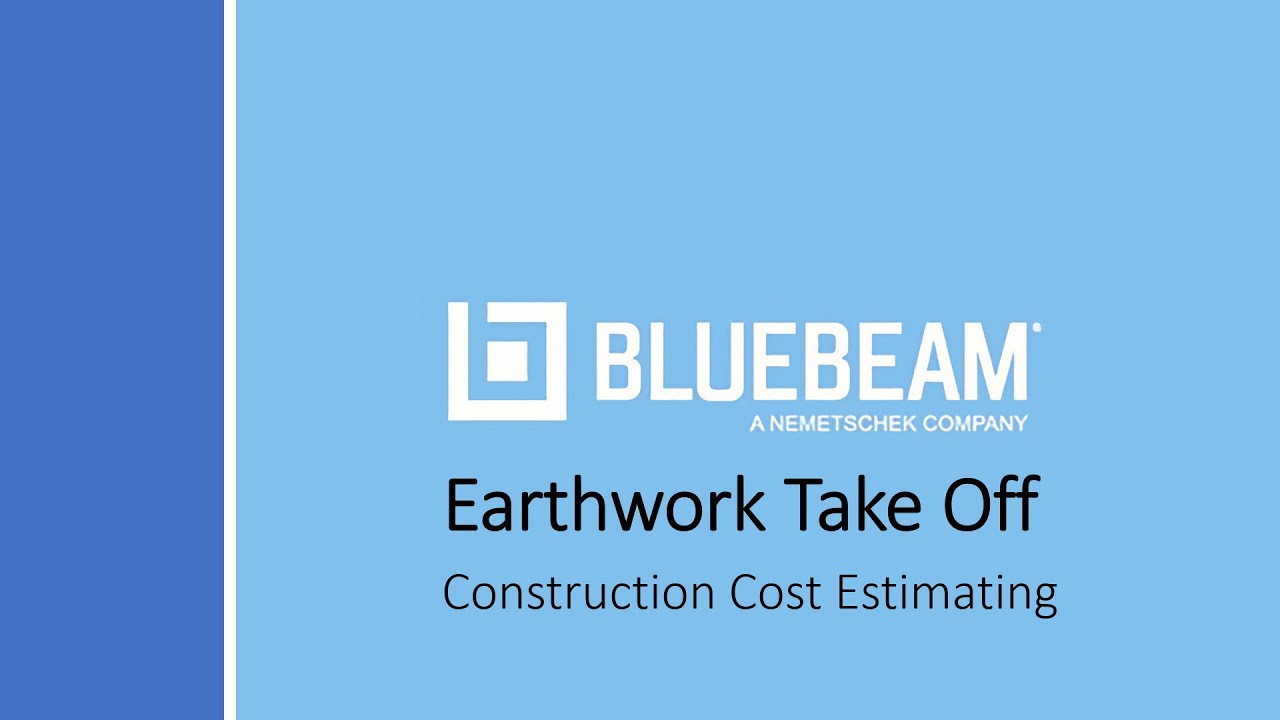 Earthwork Material Quantity Takeoff with Bluebeam