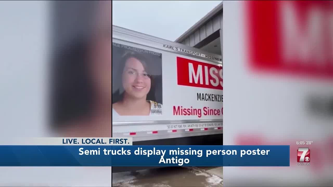 #Semi trucks acting as mobile billboards for #Weston #missing #persons case