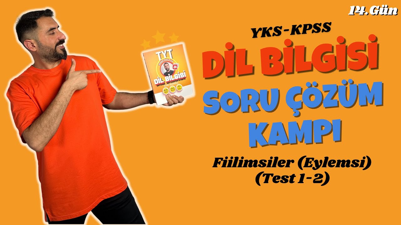 Fiilimsiler (Eylemsi) Soru Çözümü Test 1-2 📌 DİL BİLGİSİ SORU ÇÖZÜMÜ KAMPI 14.Gün / 2024 TYT - KPSS🔥
