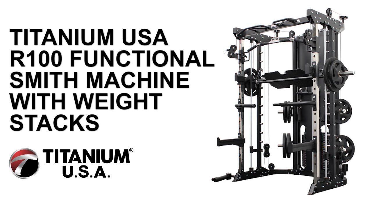 TITANIUM USA R100 FUNCTIONAL SMITH MACHINE WITH WEIGHT STACKS