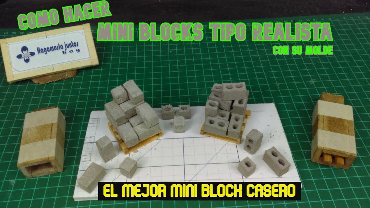 Como hacer MINI BLOCKS/REALISTAS/con su MOLDE/2020