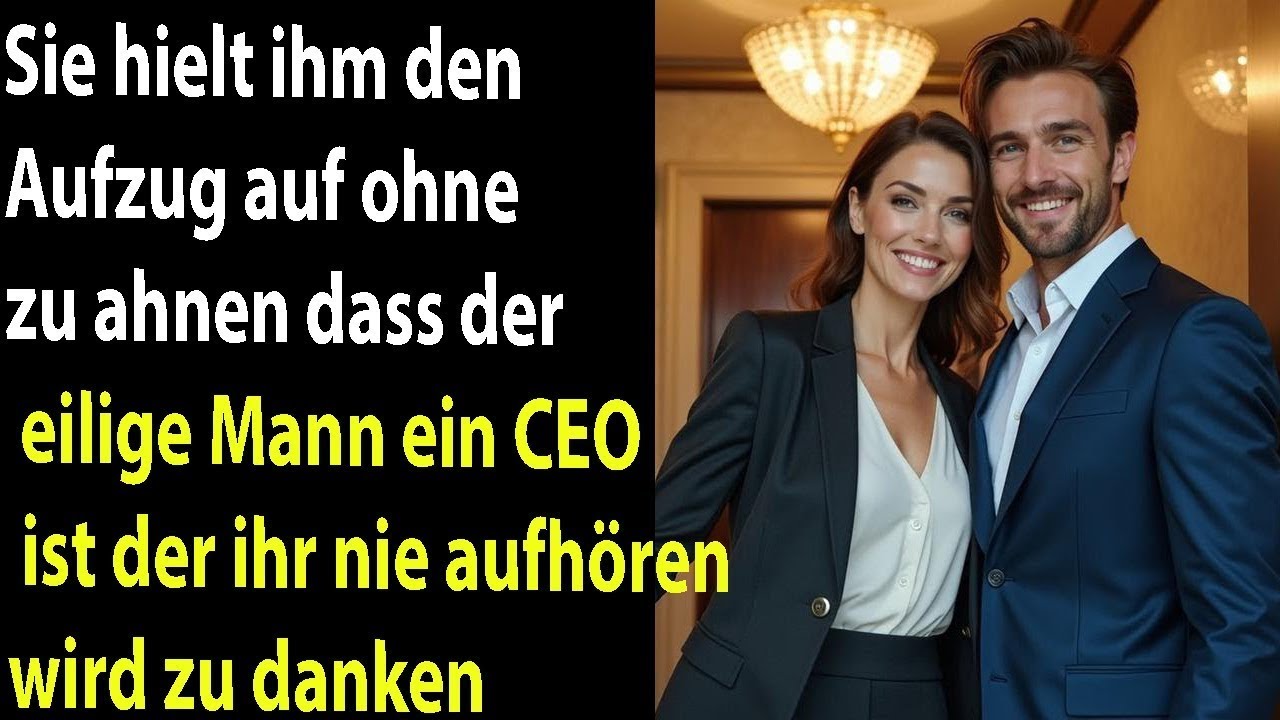 Sie hielt ihm den Aufzug auf – nicht ahnend, dass der CEO ihr Leben verändern würde