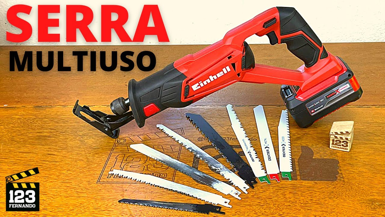SERRA SABRE EINHELL LÂMINAS PARA MADEIRA VERDE, MADEIRA SECA, PLÁSTICOS, METAIS, GESSO E MUITO MAIS.