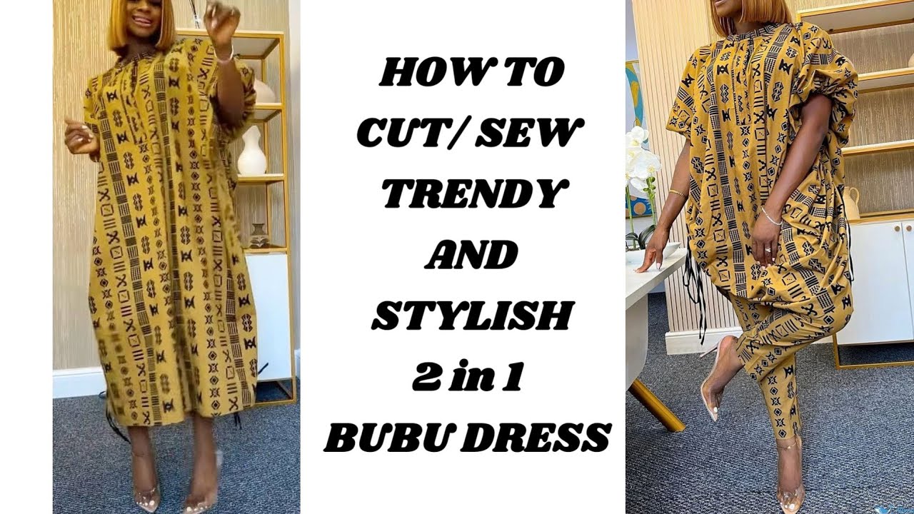 HOW TO CUT AND SEW TRENDY BUBU WITH DRAW STRINGS