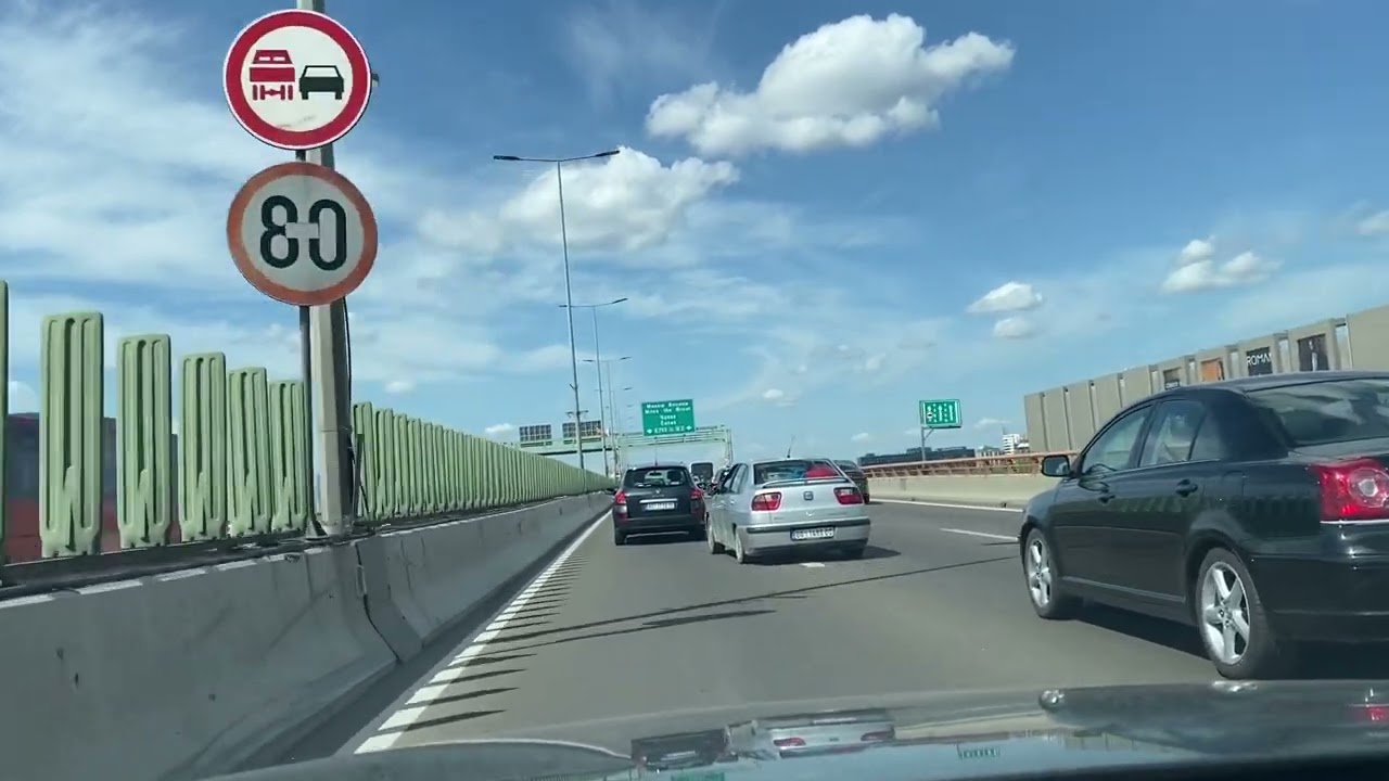 Beograd, vožnja, Autokomanda - NBG (Štark Arena), po prelepom danu