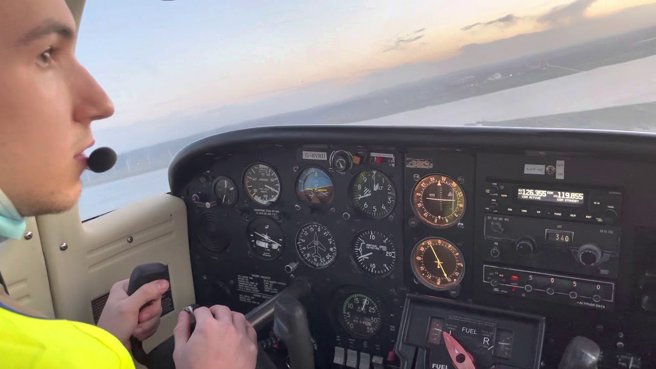 PA38 Landing at Liverpool Airport
