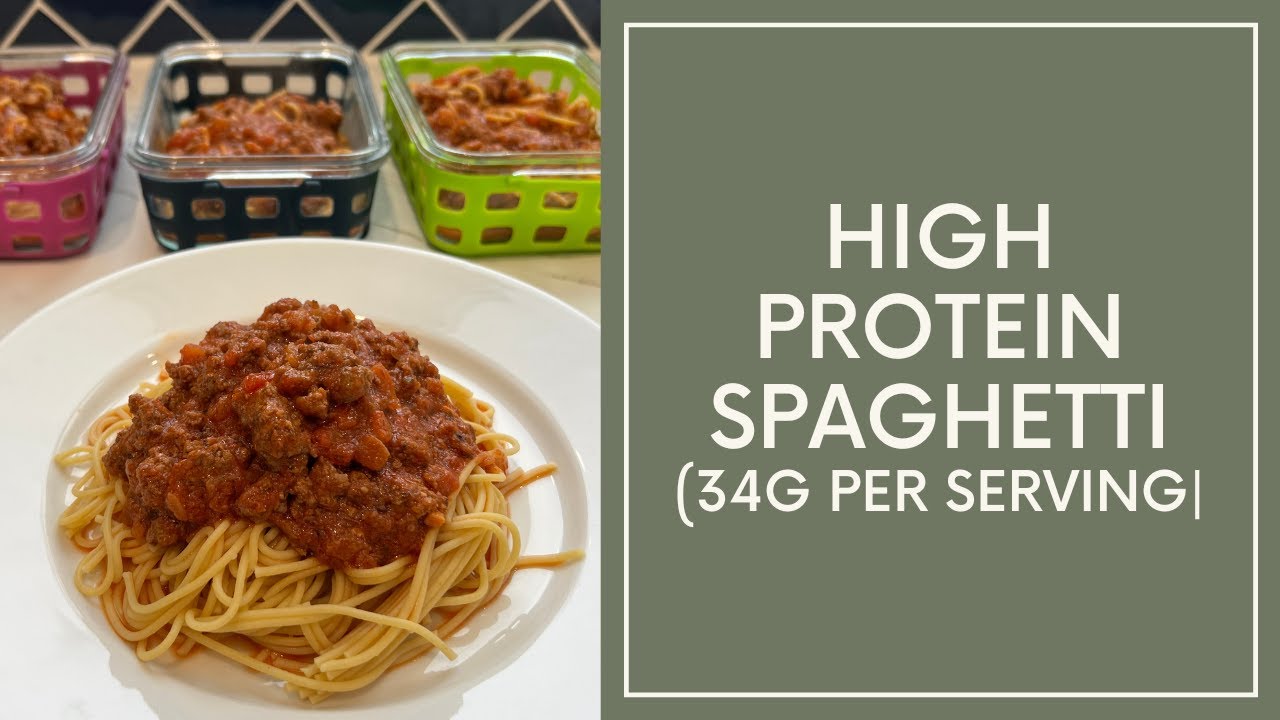 High Protein Spaghetti | 34G per serving | Easy Recipe | Meal Prep | 15 minutes