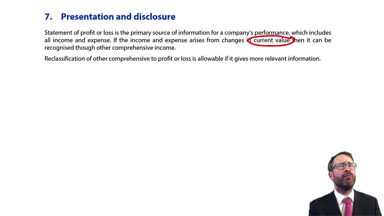 Presentation and disclosure &ndash;&nbsp;CIMA F1 Financial Reporting