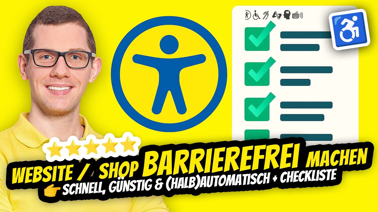 Website barrierefrei machen ✅ Schnell, günstig & (halb)automatisch ♿ Barrierefreiheit Checkliste!