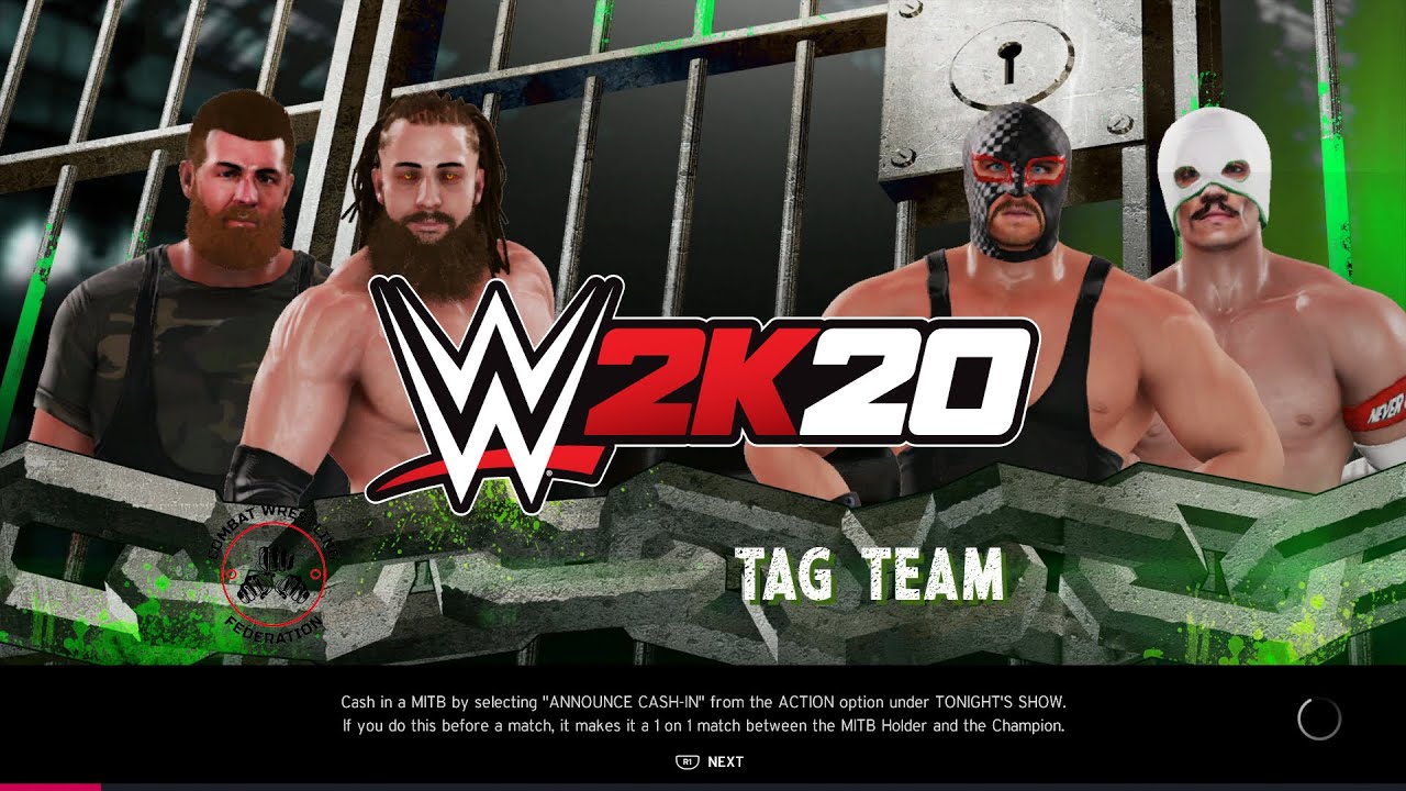 WWE 2k20 Combat Wrestling Federation - El Barabajo/George Kaplan vs Sombra Oscura/Villano del Toro!