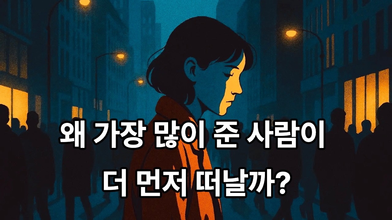 가장 많이 준 사람이 먼저 떠난다. 부제: 감정이 흐르는 사람은 살아남는다.