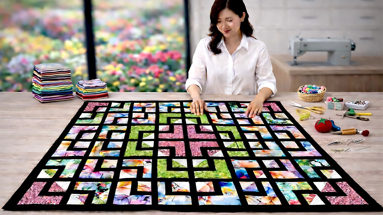 USE SCRAPS! Even Though It Was Just Scraps Of Fabric, I Turn Them Into A Stunning Quilt.
