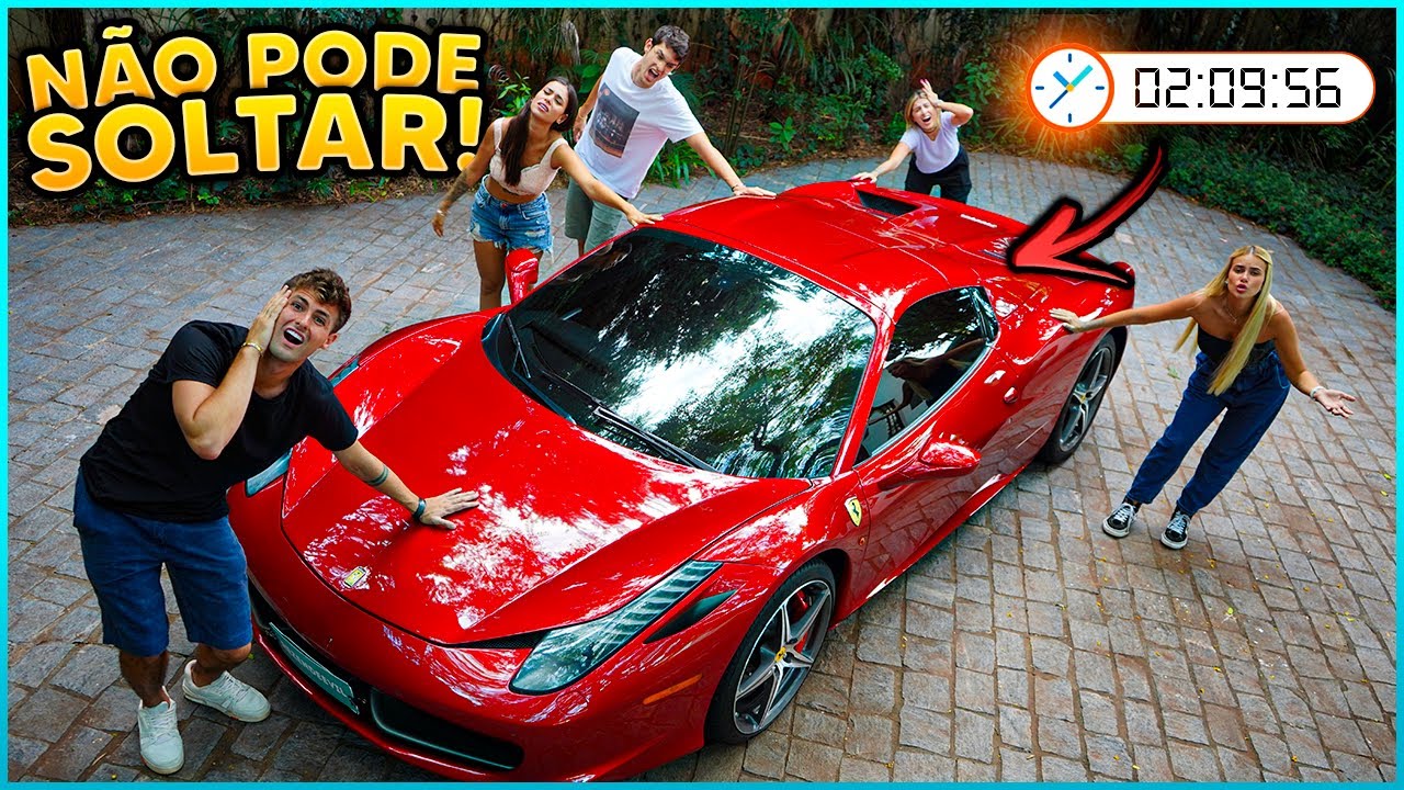 ÚLTIMO DA CASA A TIRAR A MÃO DO CARRO GANHA A FERRARI!! ( DESAFIO MAIS DIFÍCIL ) [ REZENDE EVIL ]