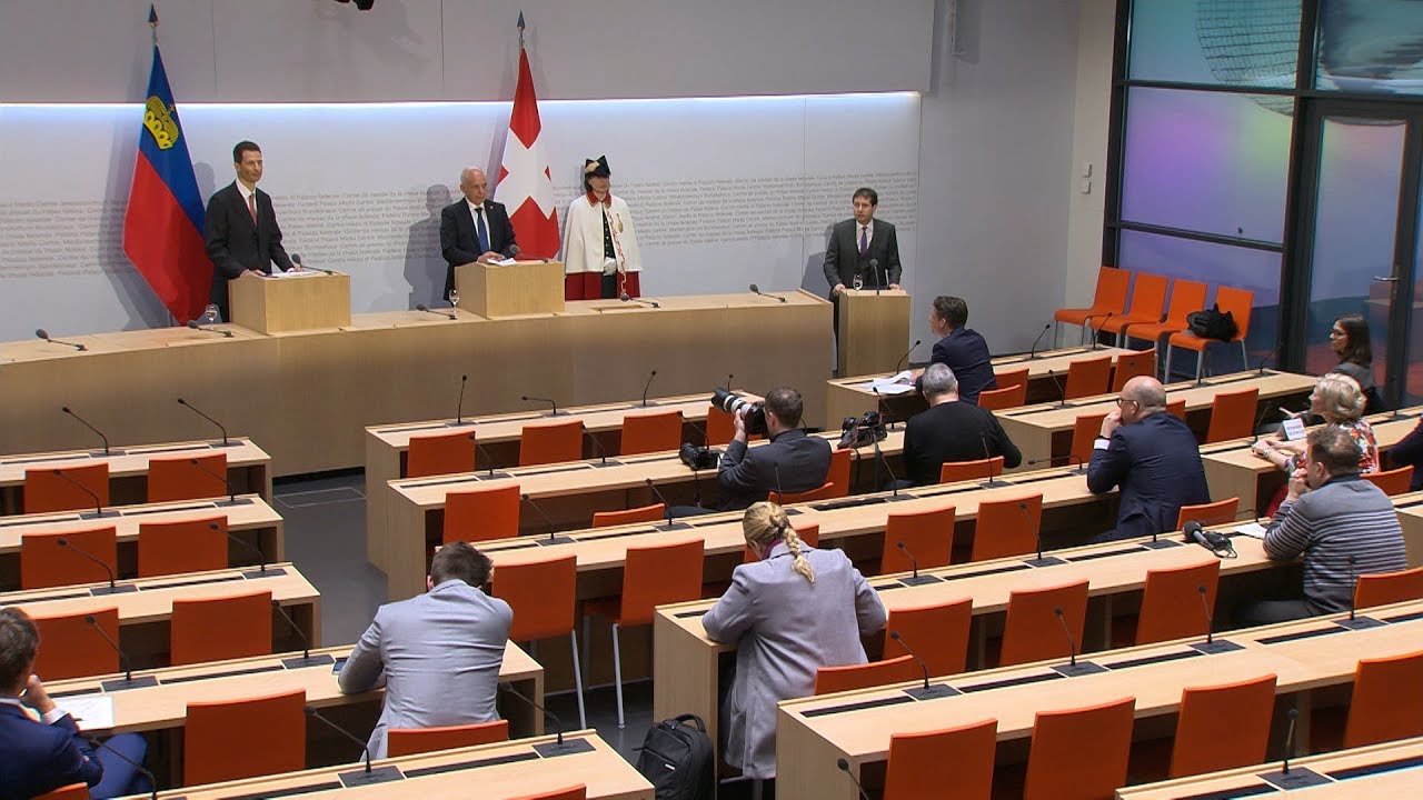 Staatsbesuch Liechtenstein vom 3-4.4.19: Statements von BP Maurer und Erbprinz Alois