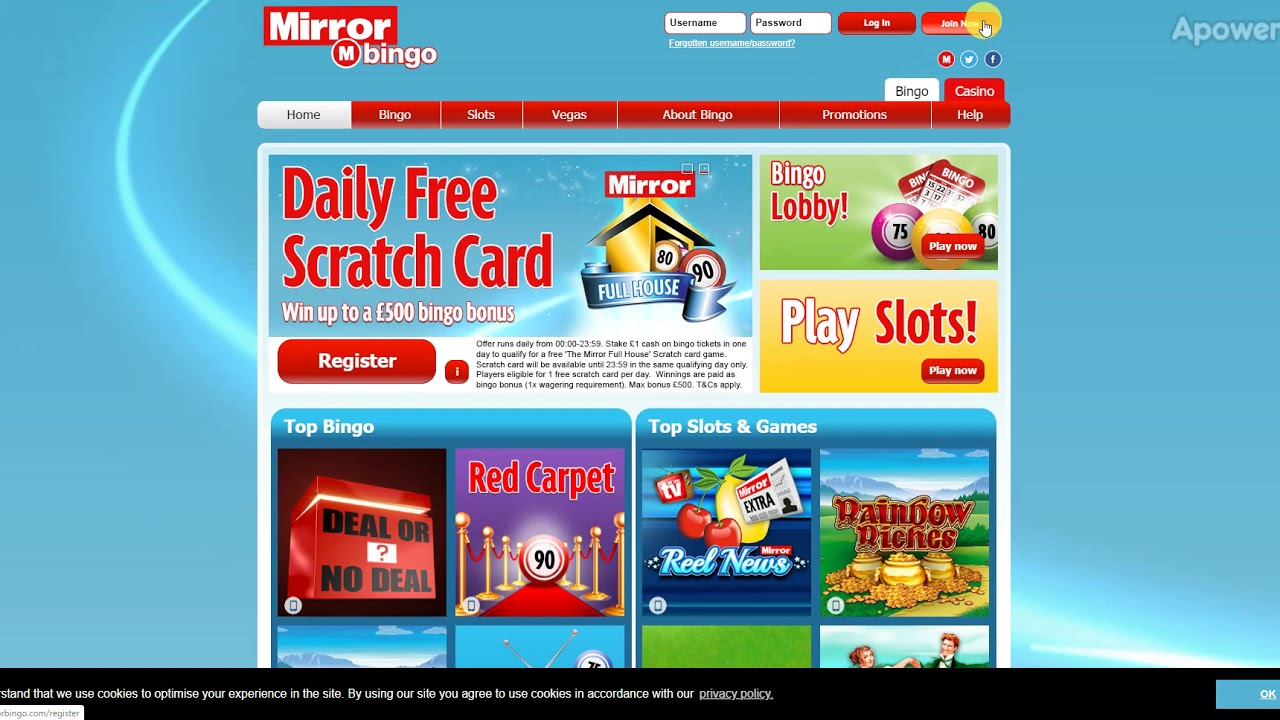 BingoSites.bet Mirror Bingo - Welcome Bonus Walk-through